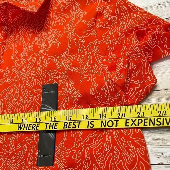 All In Motion Men’s Orange Collared Short Sleeve Polo Shirt Large NWT Target - Picture 7 of 15